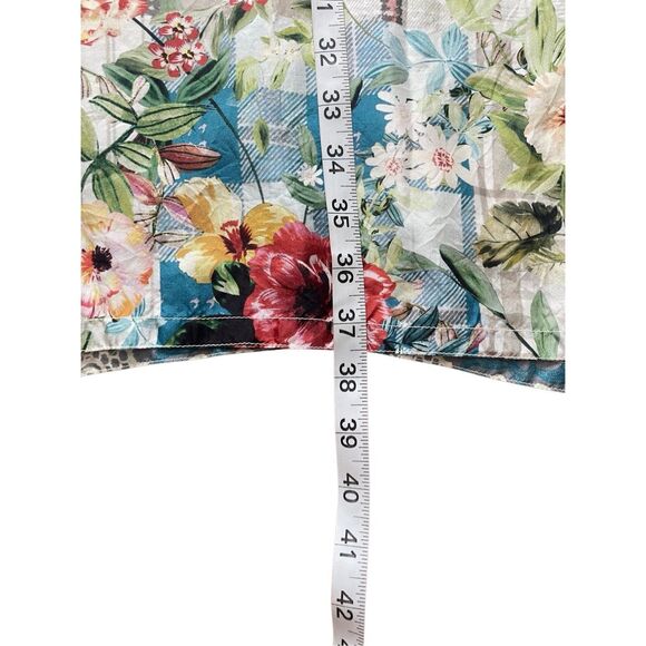 Johnny Was Silk Floral Patchwork Top – PXL - Picture 5 of 6